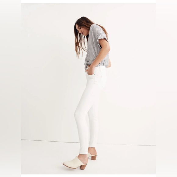 Madewell Mid Rise Skinny Jean White - Picture 3 of 9
